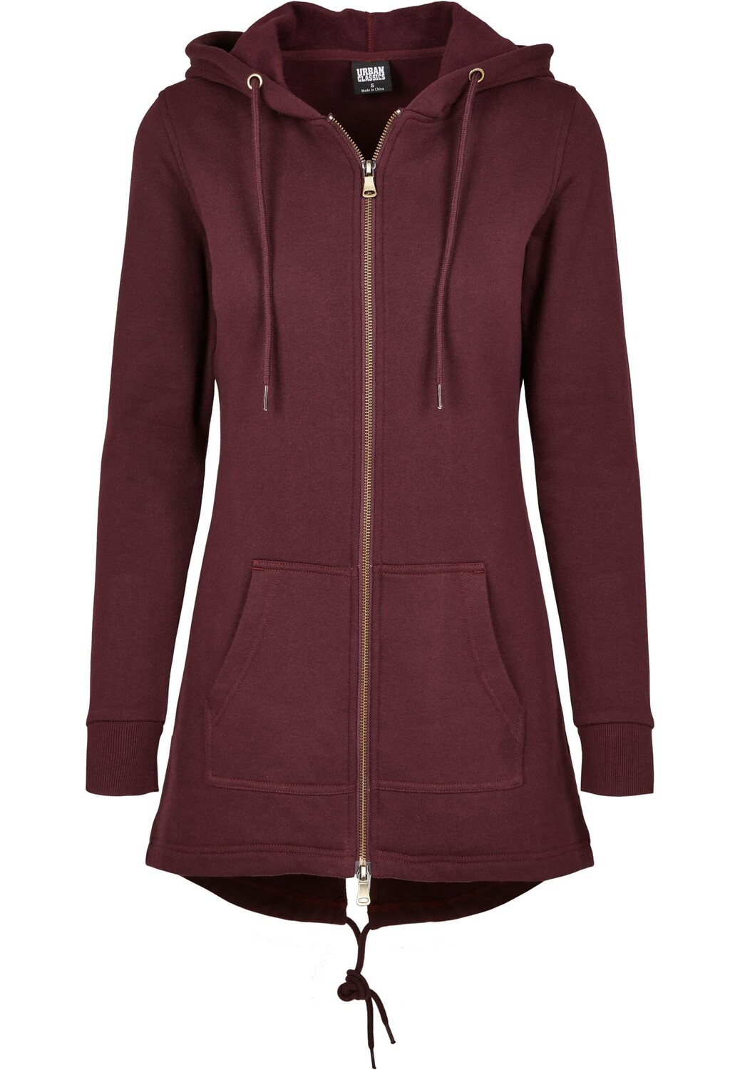 

Толстовка Urban Classics Zip Kapuzenpullover, цвет redwine