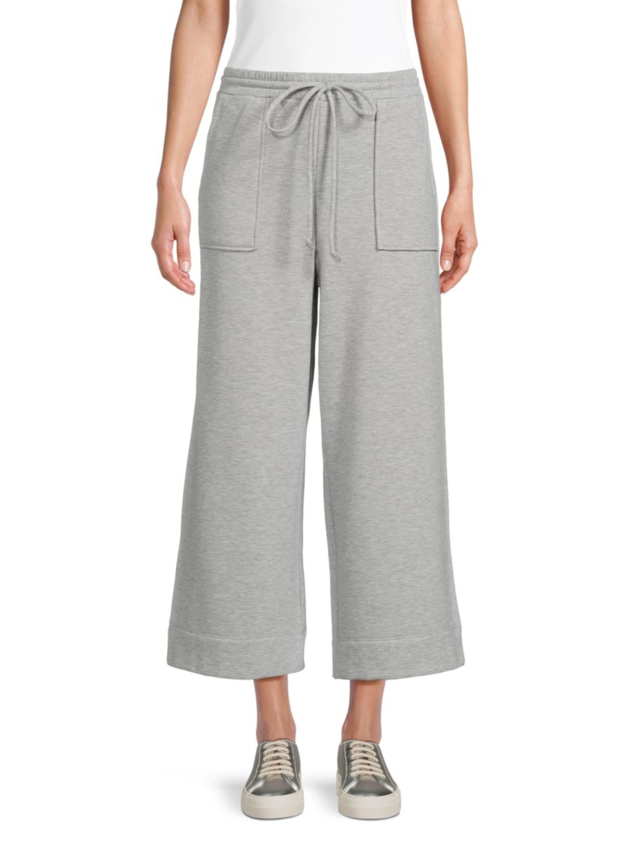 

Укороченные брюки цвета меланжа Bobeau, цвет Heather Grey