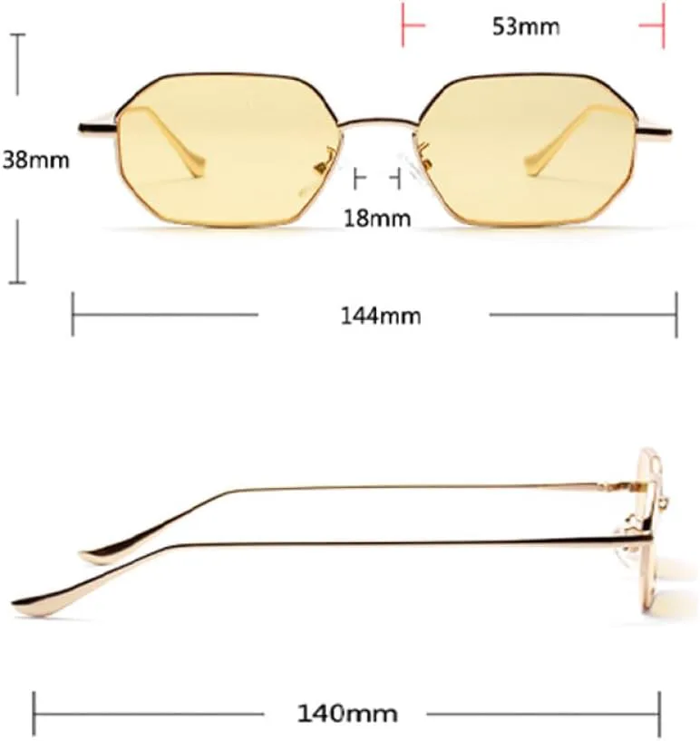 

Модные ретро-солнцезащитные очки в металлической оправе для мужчин и женщин, винтажные солнцезащитные очки с защитой от УФ-излучения UV400 TYUVIVO, One Size