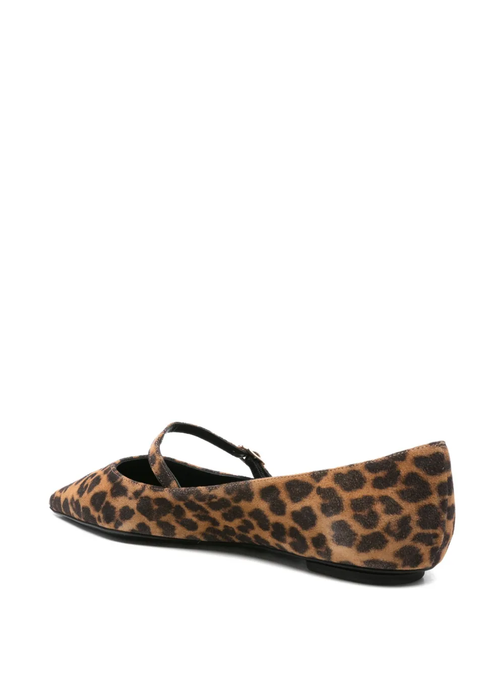 Туфли с пряжкой и леопардовым принтом Stuart Weitzman, коричневый — фото 3