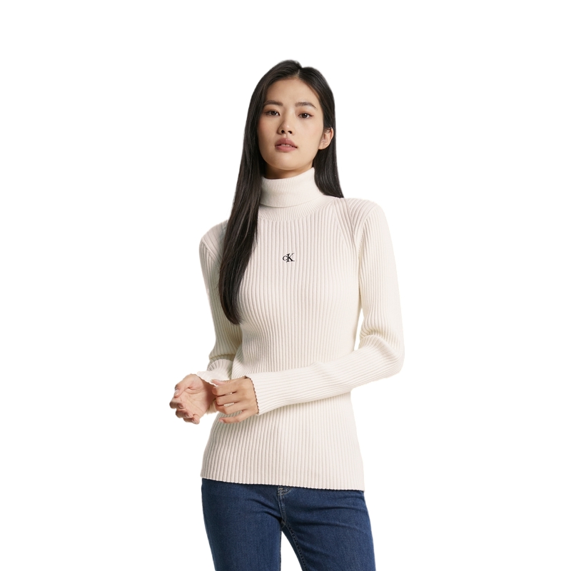 CALVIN KLEIN Трикотаж Женский Молочный Белый, YBI-Milk — фото 4