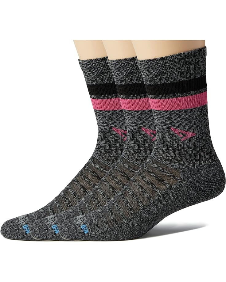 

Носки Drymax Run Lite-Mesh Crew 3-Pack, цвет Anthracite/Neon Pink/Black