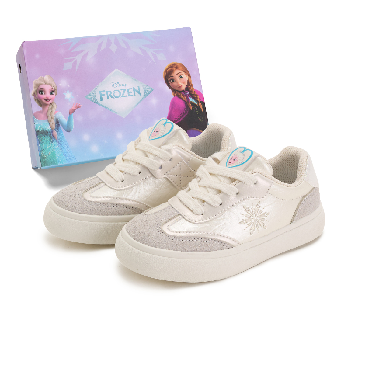 

Кроссовки серии Frozen Series с противоскользящей амортизацией и защитой от ударов, износостойкие, с низким верхом, для детей Disney, белый