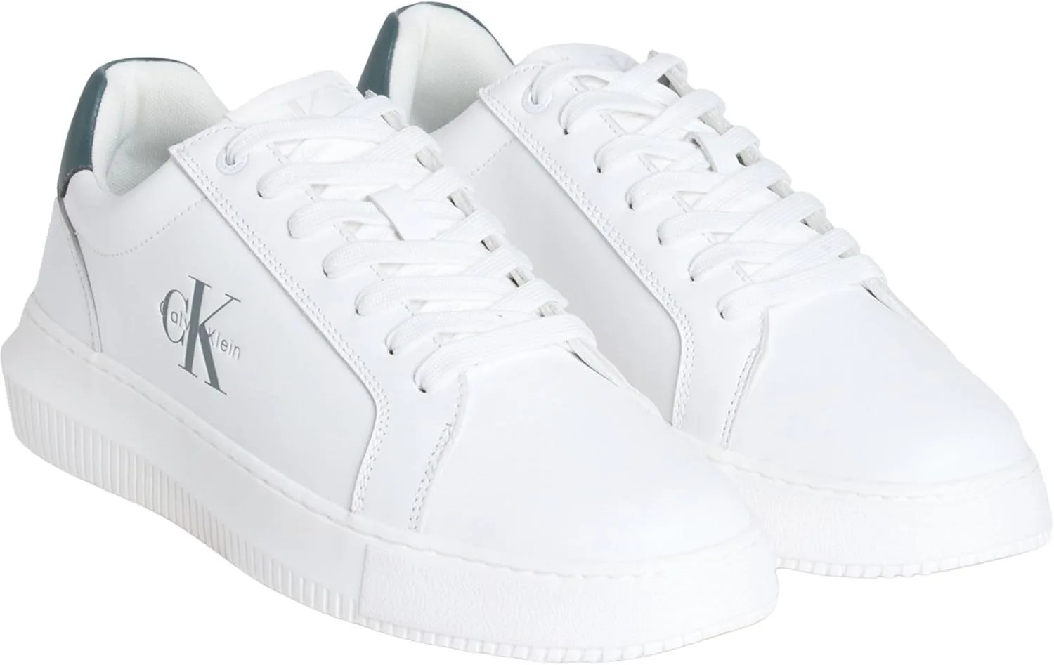 Calvin Klein Herren Кроссовки с чашечной подошвой Chunky Mono из Leder, ярко-белый/золотой — фото 3
