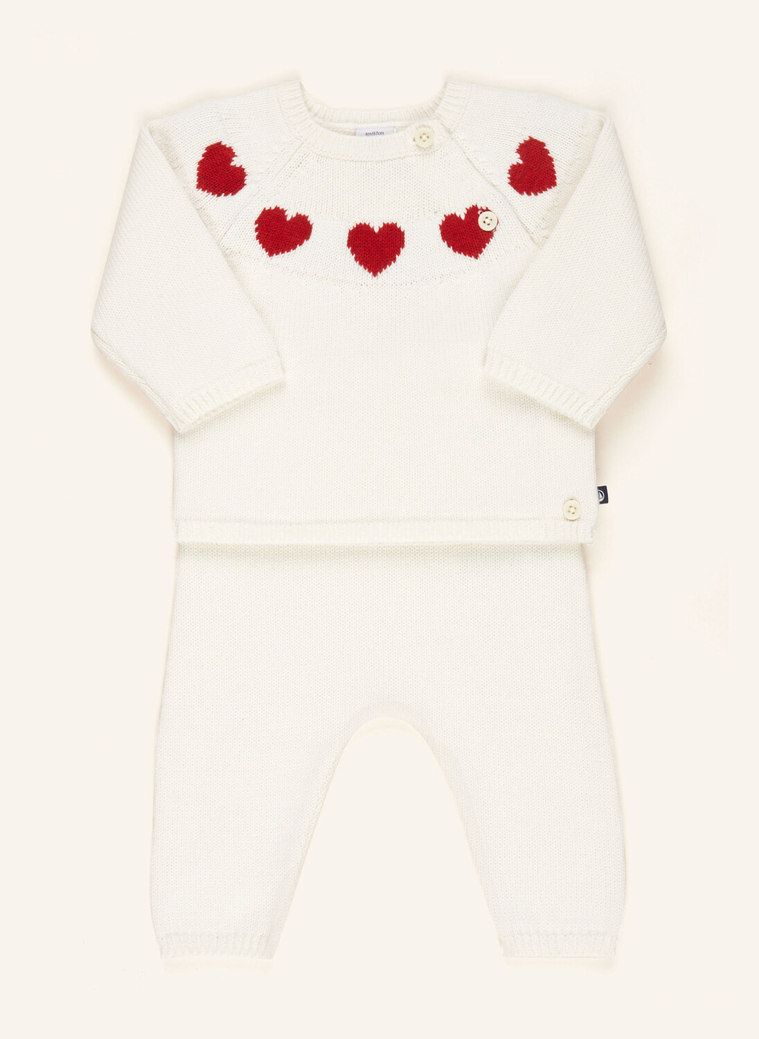 

Комплект: свитер и трикотажные брюки. Petit Bateau, белый