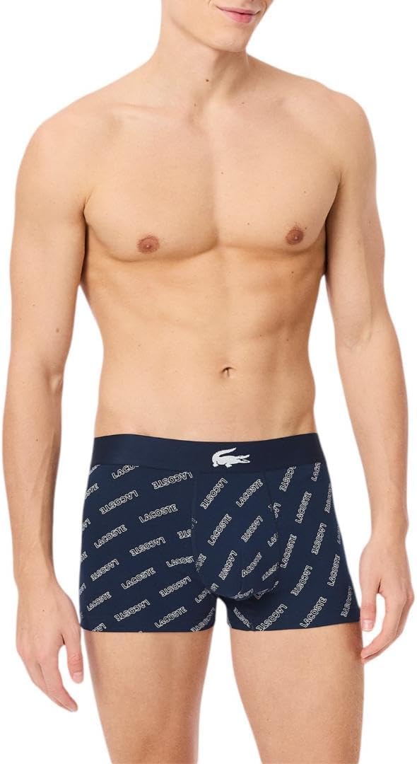 Трусы боксеры Lacoste, мужские, Navy Blue/White/Dove Grey — фото 2
