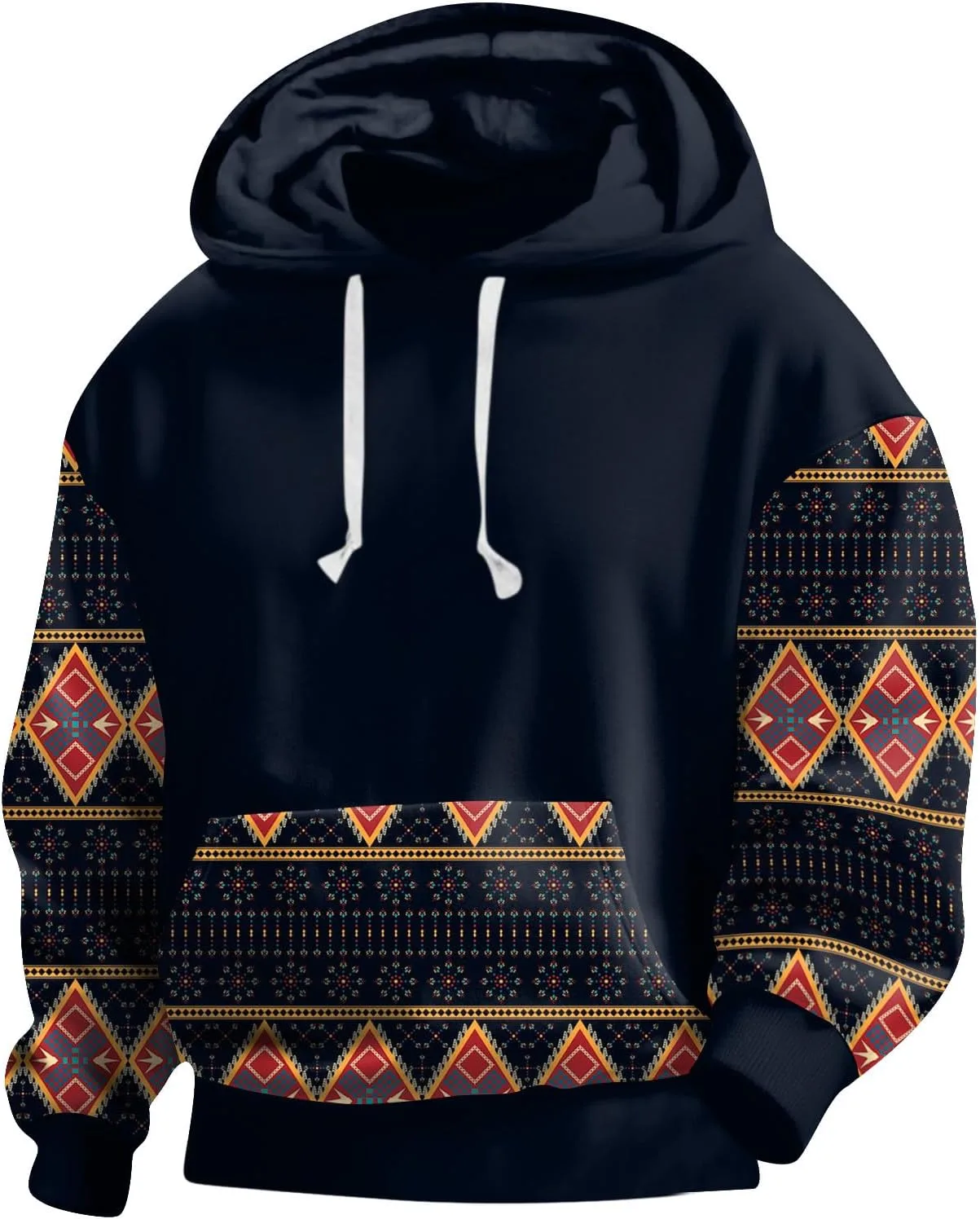 

Унисекс худи Aztec Tribal Ethnic с длинным рукавом, карманами и кулиской