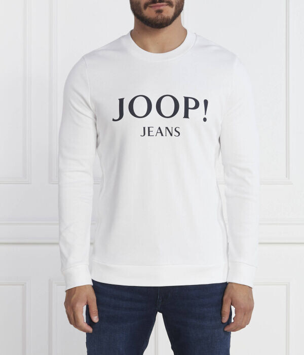 

Лонгслив мужской Joop! Jeans хлопковый с логотипом бренда, белый