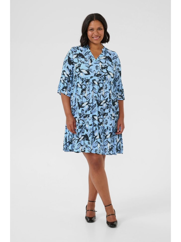 

Платье KCisma А-силуэта синего цвета с графическим цветком KAFFE curve