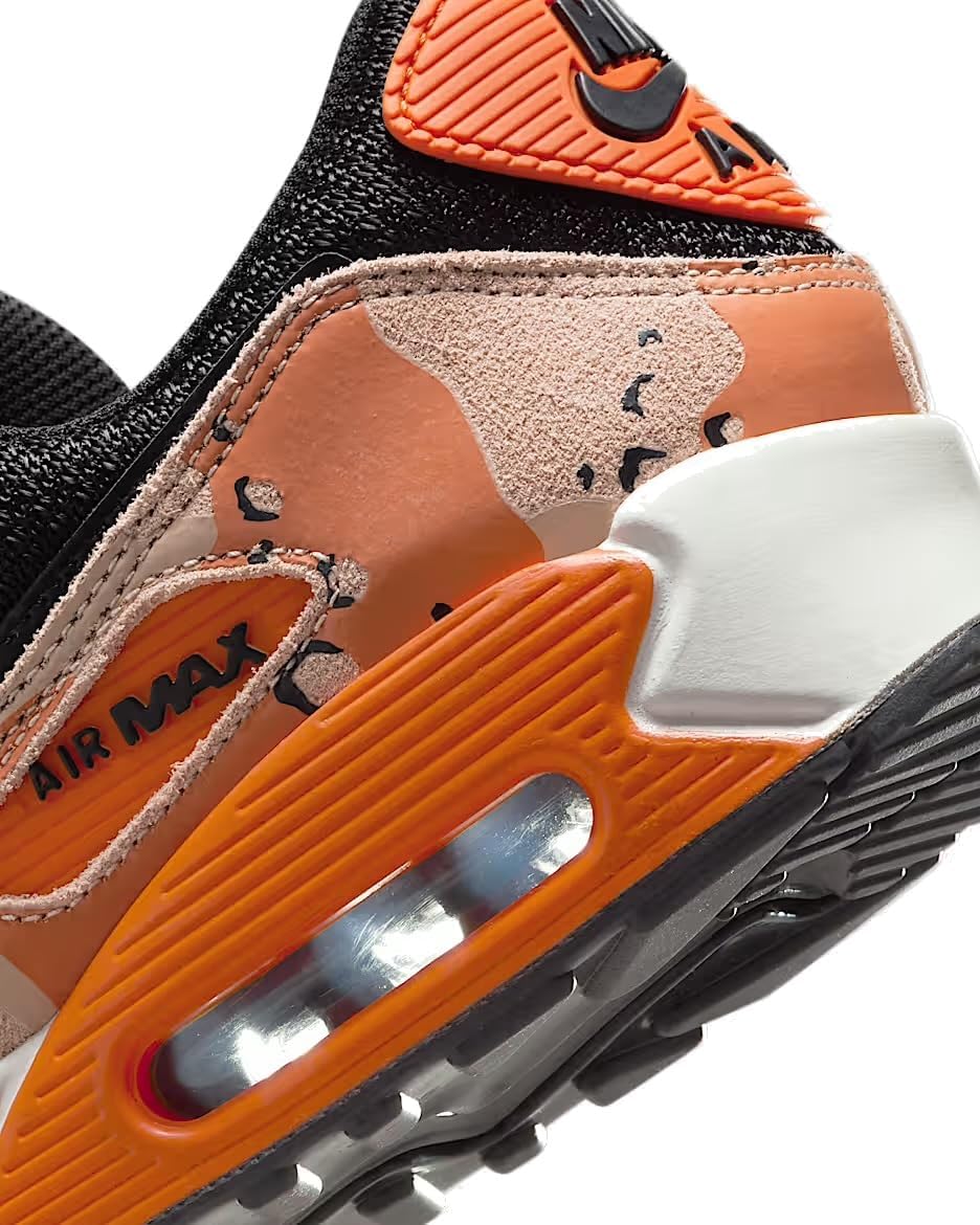 Мужские кроссовки NIKE Air Max 90 Premium, Bio Beige Black Safety Orange — фото 4
