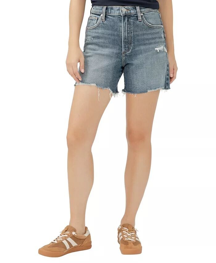 

Очень желанные женские шорты с высокой посадкой Silver Jeans Co., синий