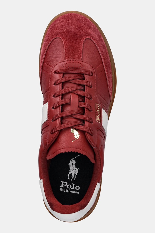 Кожаные кроссовки Htr Aera Polo Ralph Lauren, красный — фото 4