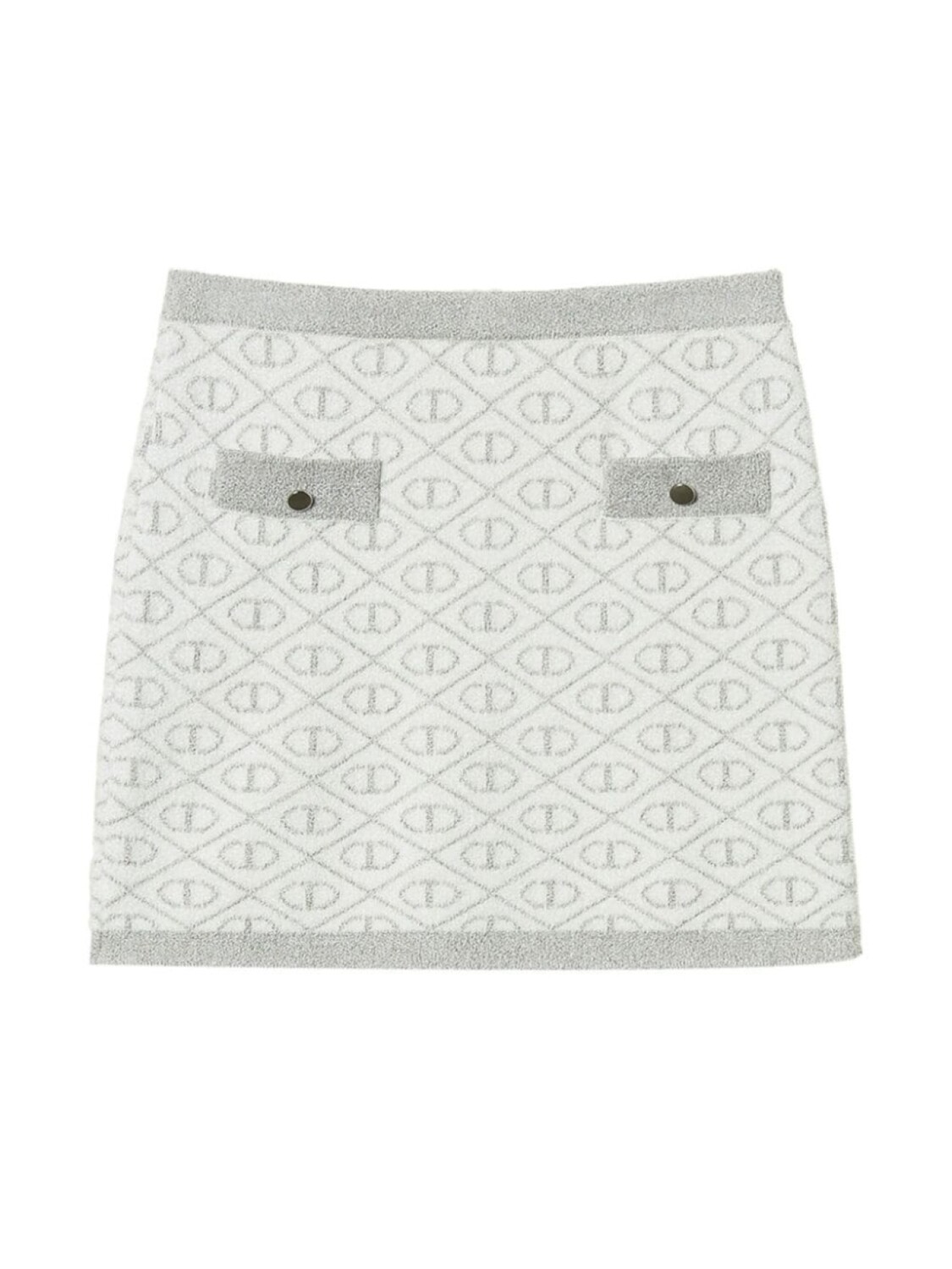 

TWINSET Kids жаккардовая юбка, белый