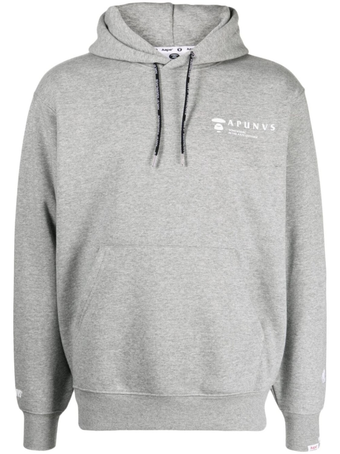

A Bathing Ape logo-print jersey hoodie, серый