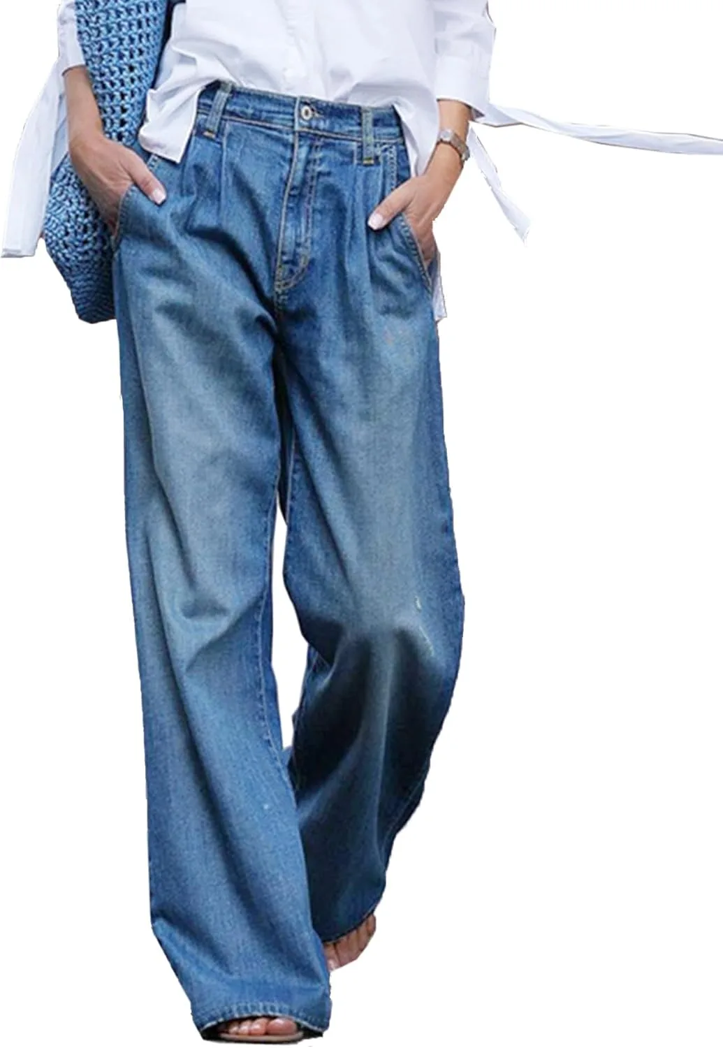 

SOMTHRON Женские джинсы Wide Leg High Waist