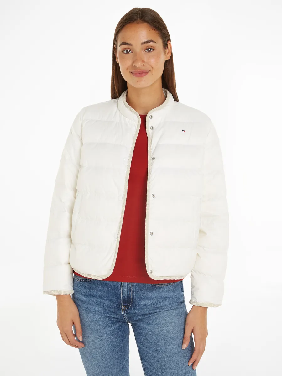 

Стеганая куртка Tommy Hilfiger "LW DOWN COLLARLESS JACKET", с легкой подкладкой, белый