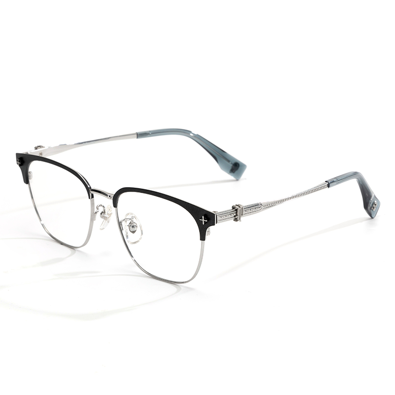 

Police Титановые очки в стиле бровей унисекс черные, VPLT24K-0700 Starry Black+Bright Silver