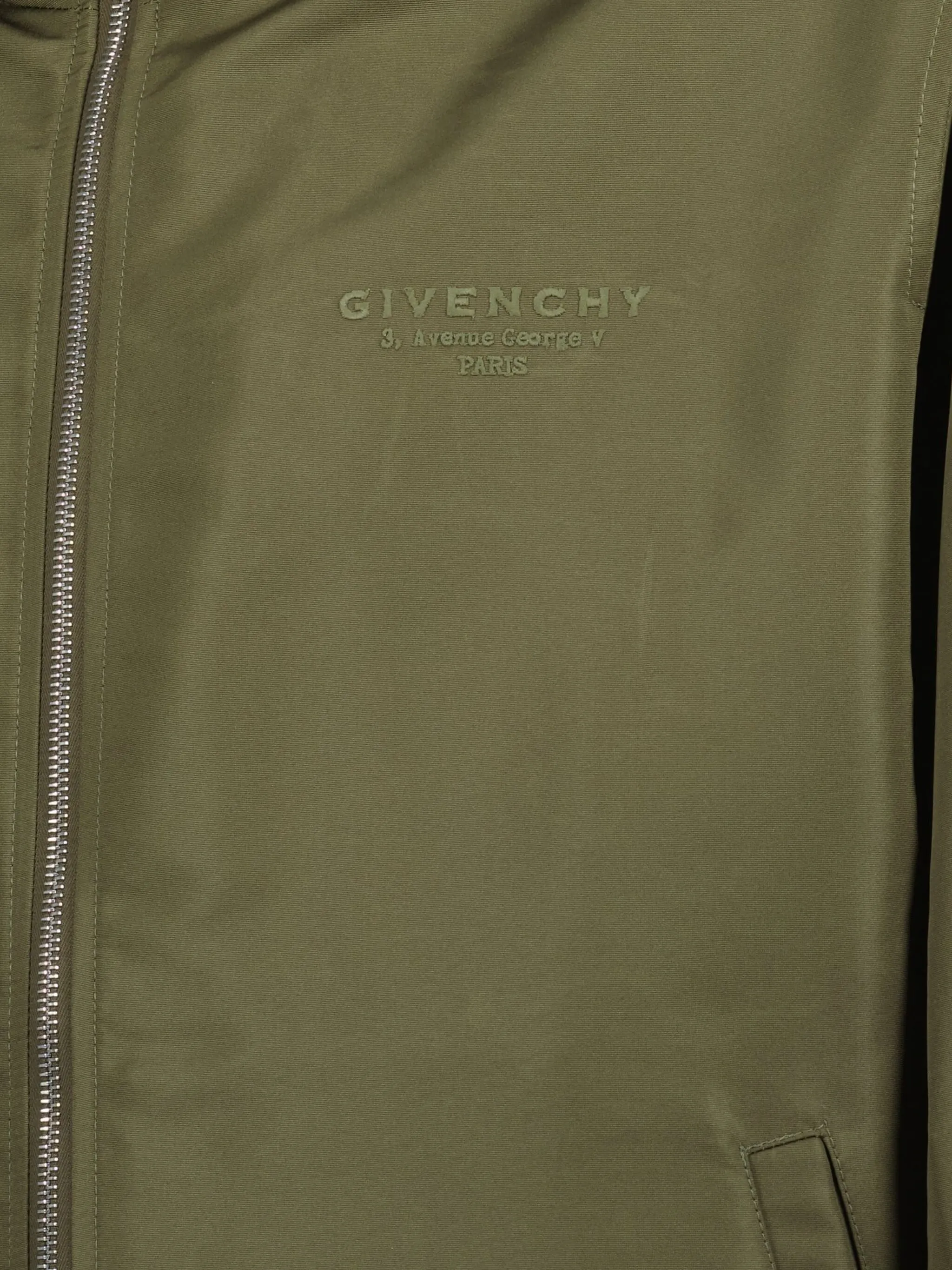 Ветровка с капюшоном и вышитым логотипом Givenchy, зеленый — фото 3