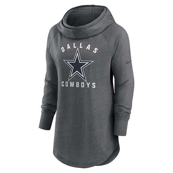 Женский ворсовый свитшот с капюшоном Dallas Cowboys вороненого цвета Nike — фото 3