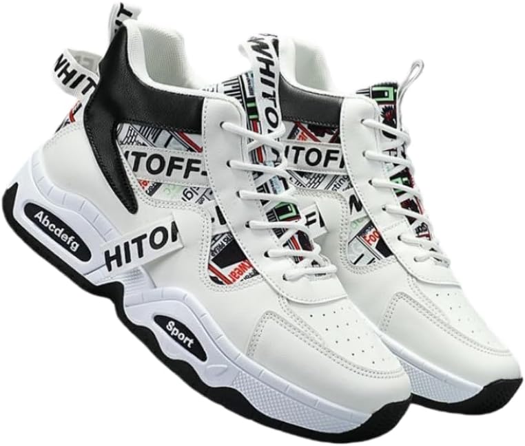 

Мужские модные спортивные кроссовки - повседневные туфли на толстой подошве со шнуровкой - удобные и мягкие - подходят для всех сезонов года Spkfhd, черный