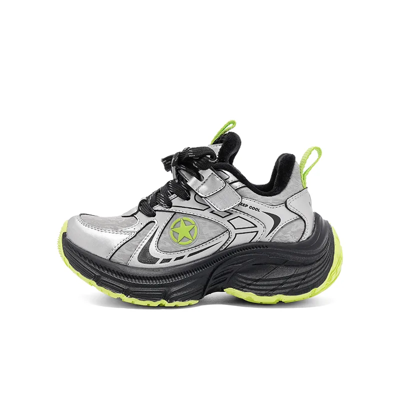 Детские хлопковые кроссовки Running Collection с противоскользящей и износостойкой подошвой Jeep, серый [Thin Cotton]