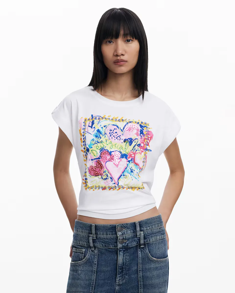 

Женская футболка Square Art Desigual, белый