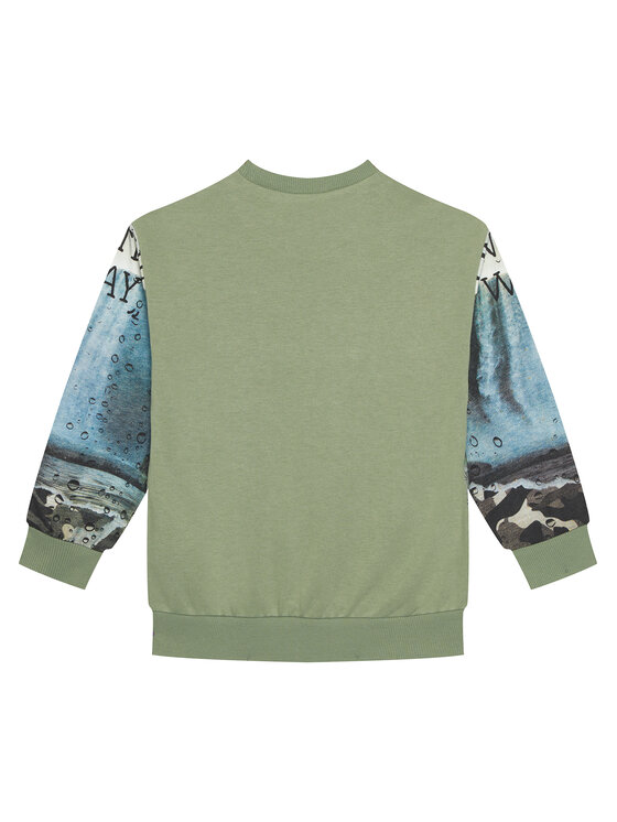 Свитшот oversize 3WECC10PR United Colors Of Benetton, зеленый — фото 2