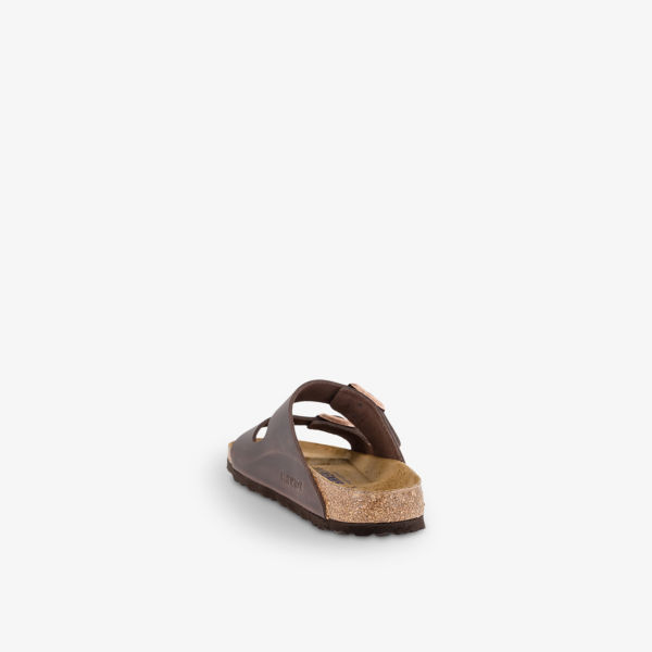 Сандалии кожаные Birkenstock Arizona с двумя ремешками, коричневый — фото 4