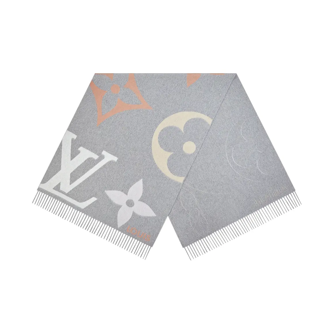 

LOUIS VUITTON Вязаный шарф унисекс, Gray