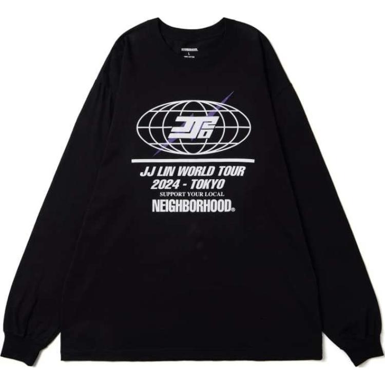 

JJ20 Jay Chou 20-летие совместной коллекции футболка Unisex NEIGHBORHOOD, черный