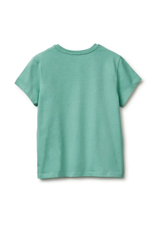 Футболка с блестящим принтом. футболка с принтом United Colors Of Benetton, Green — фото 2