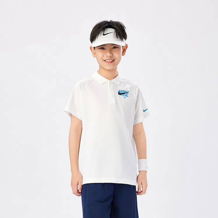 Детское поло Nike Pure White — фото 4