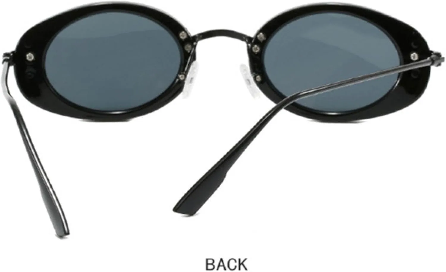 

Овальные солнцезащитные очки в стиле металл-панк, модные для женщин и мужчин, трендовые, роскошные, ретро, ​​с защитой от УФ-излучения UV400 TVTBBVV, Beige-grayyellow