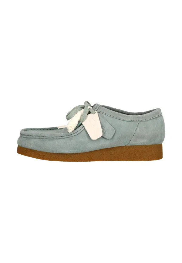 Ботинки Wallabeeevo lace ups Clarks, бирюзовый