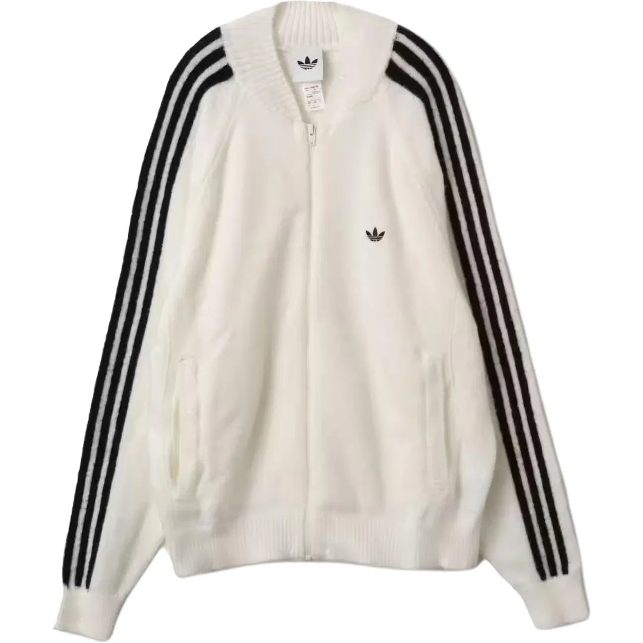 Куртка Adidas Originals SST Knit A15 Unisex серо-белая