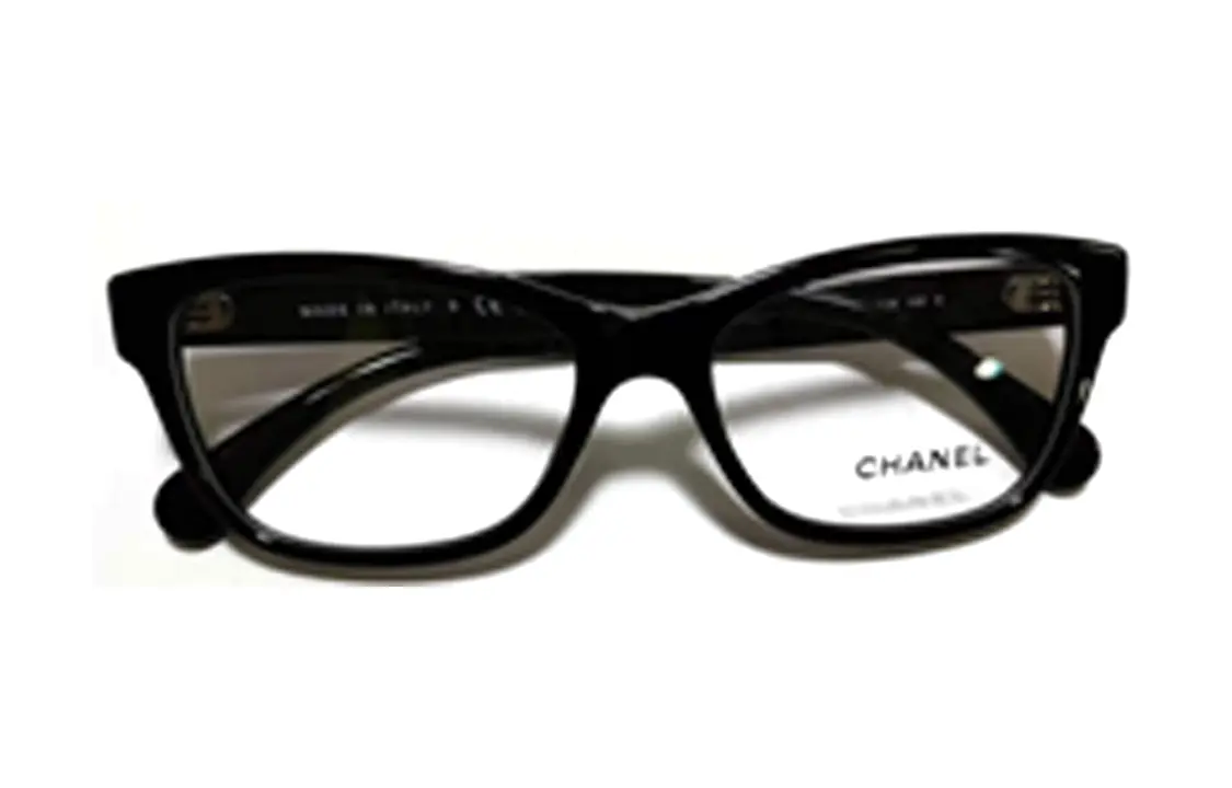 

Оправы для очков нестандартной формы с пластиковой рамкой Женские Черные CHANEL