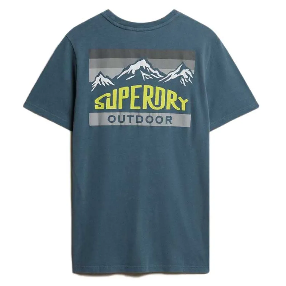 Футболка с коротким рукавом Superdry Mountain Relaxed Fit, синий — фото 2