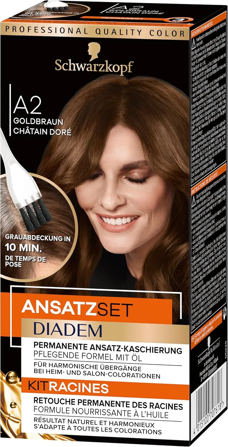 Стойкая краска для корней Diadem Root Set A2 Golden Brown Level 3 (2 x 22 мл) Diadem — фото 4