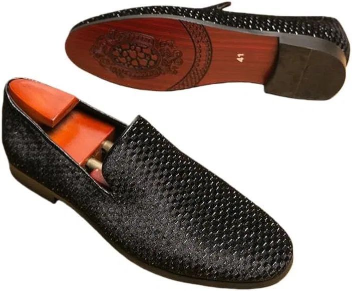 Лоферы SWZEC Milano Italian Suede, Black