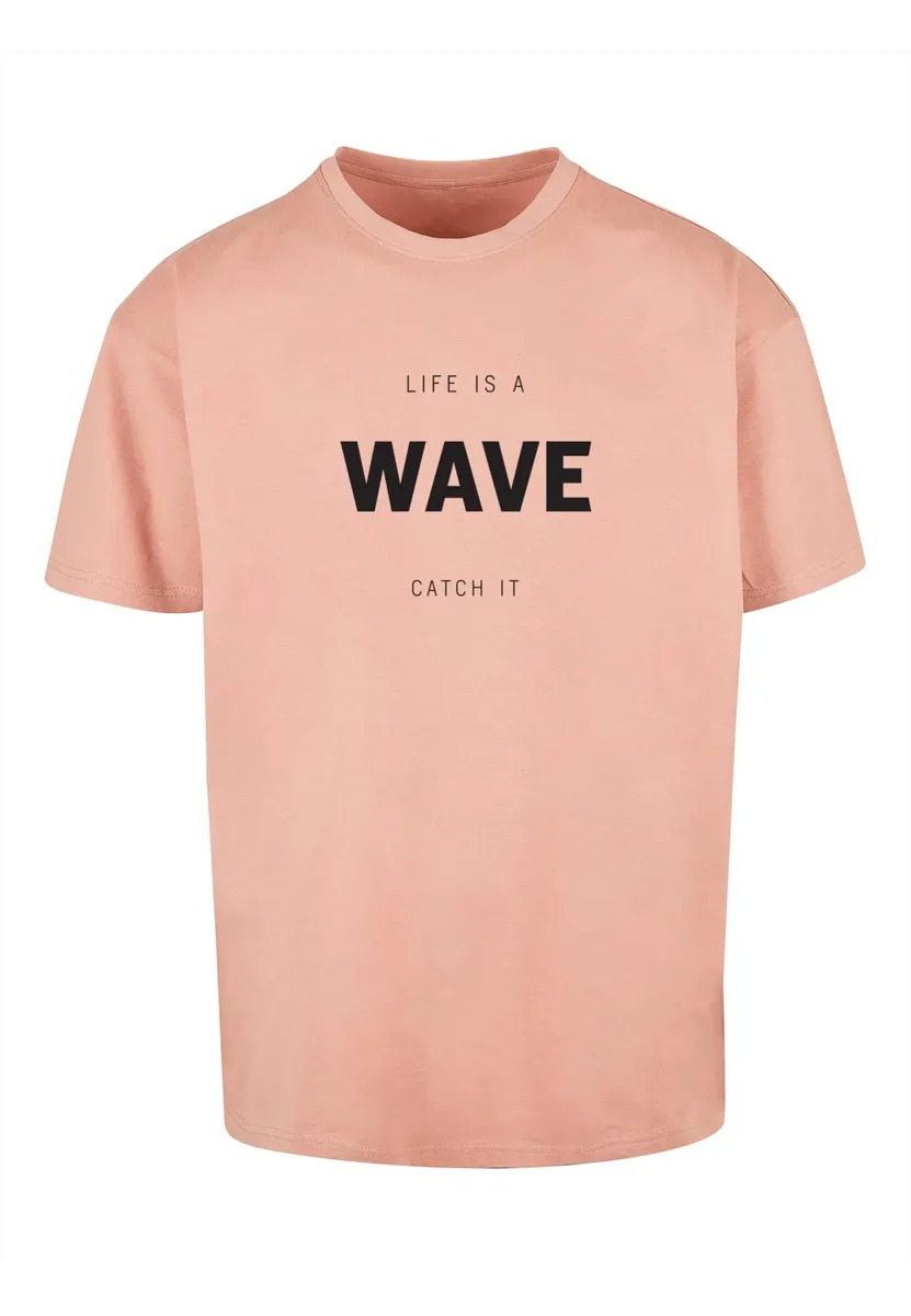 

Футболка Merchcode "Мужская летняя футболка Merchcode - Life is a wave Heavy Oversize ", цвет Amber