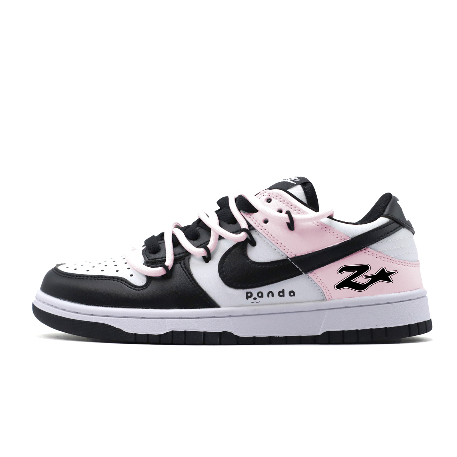 

Nike Детские кроссовки для скейтбординга Dunk Dark Night Pink Star с нескользящей подошвой, устойчивые к истиранию, розовые, черные, подростковые