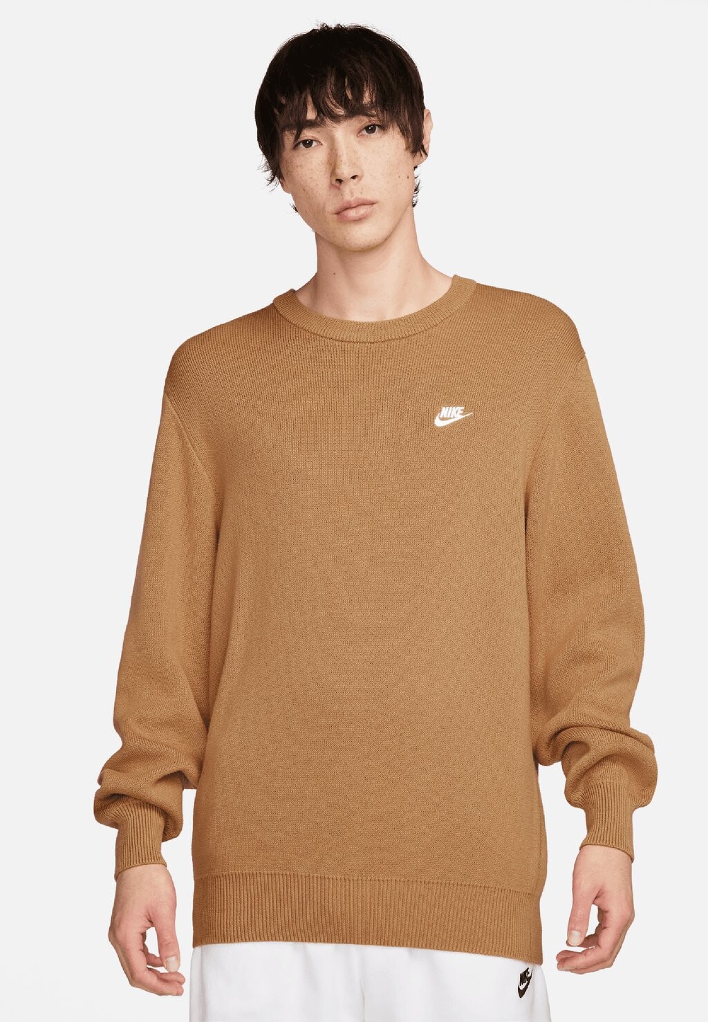 

Вязаный свитер CLUB CREW Nike, коричневый