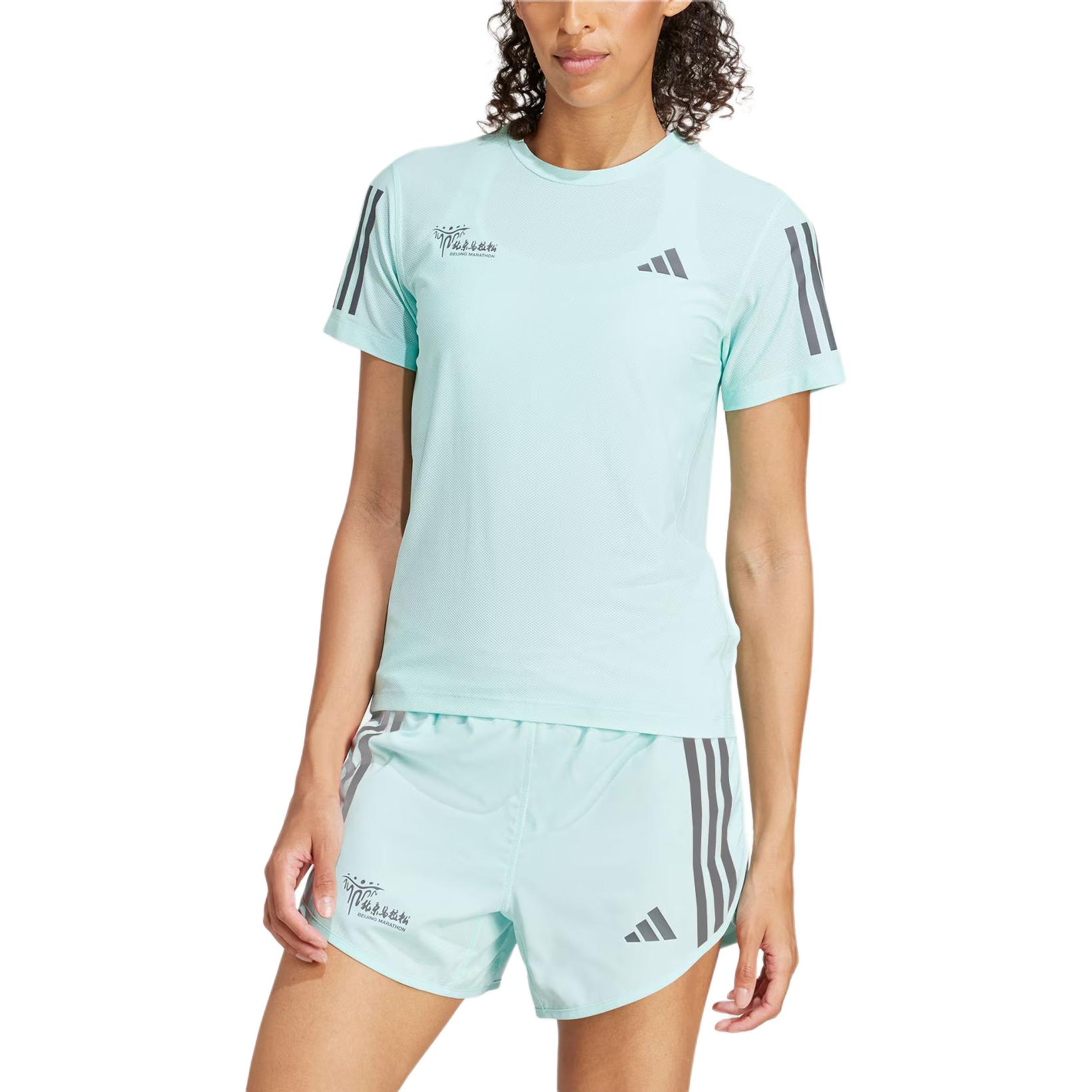 Футболка Adidas Regular женская синий/серебристо-серый галька — фото 3