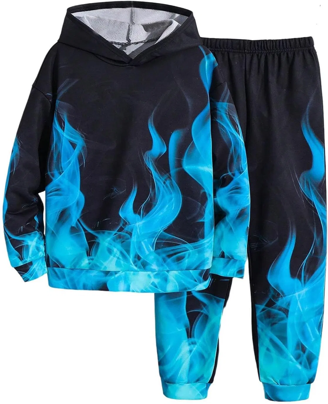 Мальчиковый спортивный костюм с принтом WDIRARA, 2 предмета, Black Blue