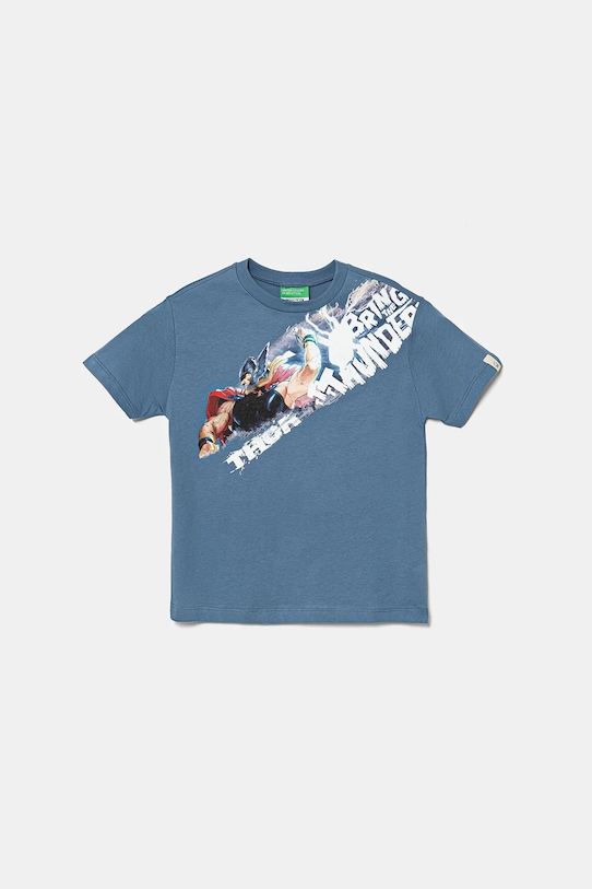 

Детская хлопковая футболка x Marvel United Colors Of Benetton, синий
