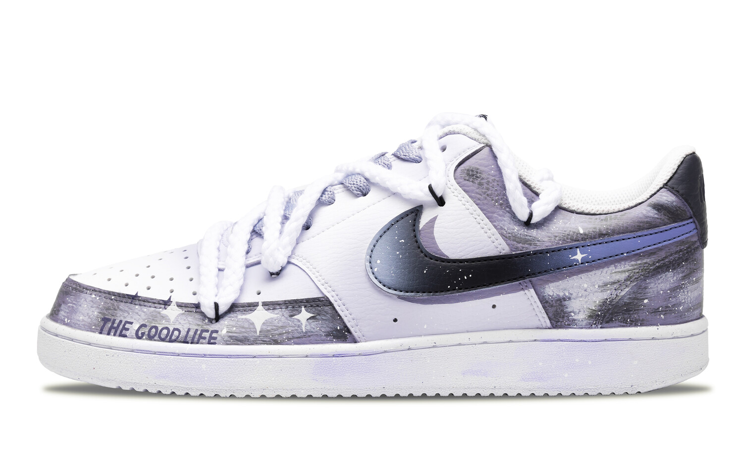 

Кроссовки Nike Court Vision 1 Skateboarding Shoes Women's Low-top White, фиолетовый