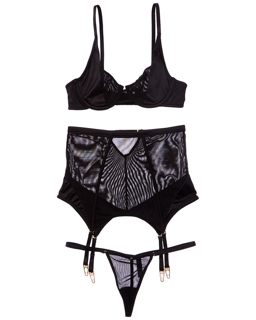 

Комплект нижнего белья House of Desire Raquel из 3 предметов, черный