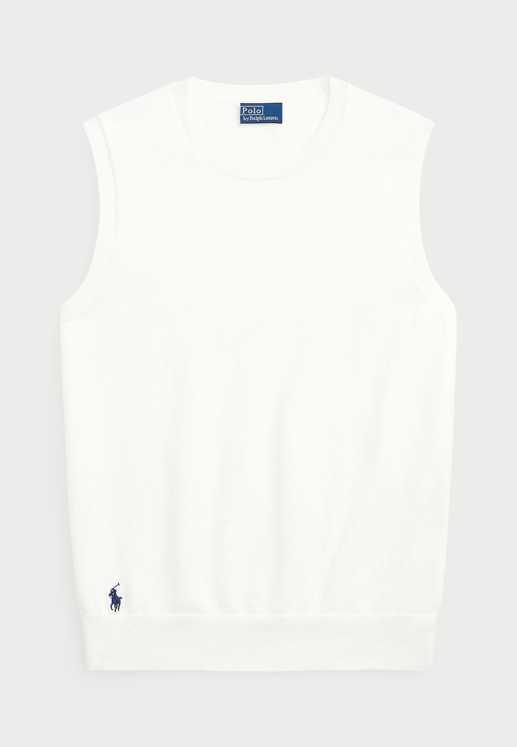 Топ SLEEVELESS CREWNECK SWEATER Polo Ralph Lauren, слоновая кость — фото 4