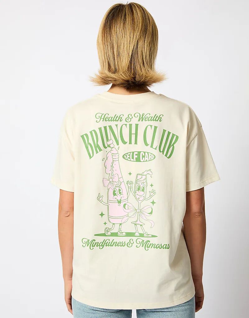 

Футболка London Brunch Club цвета экрю Skinnydip