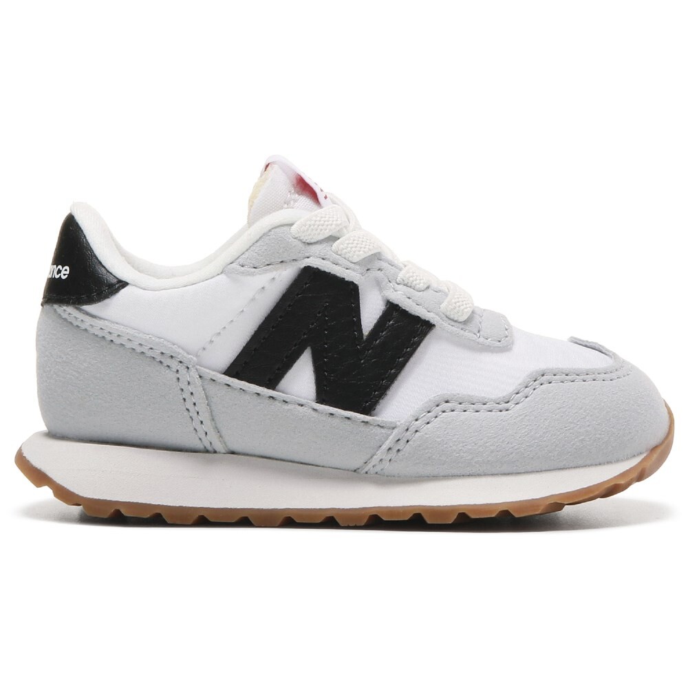 Детские кроссовки без шнуровки 237 в стиле ретро для малышей New Balance, белый — фото 2